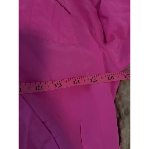 Yumi Kim Utility Silk Belted Romper Playsuit Hot Pink V-Neck Size Small EUC - Picture 8 of 9